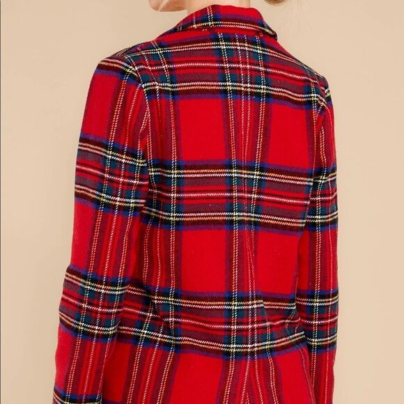 Chic Plaid Blazer in Red ❤️ - Picture 9 of 9